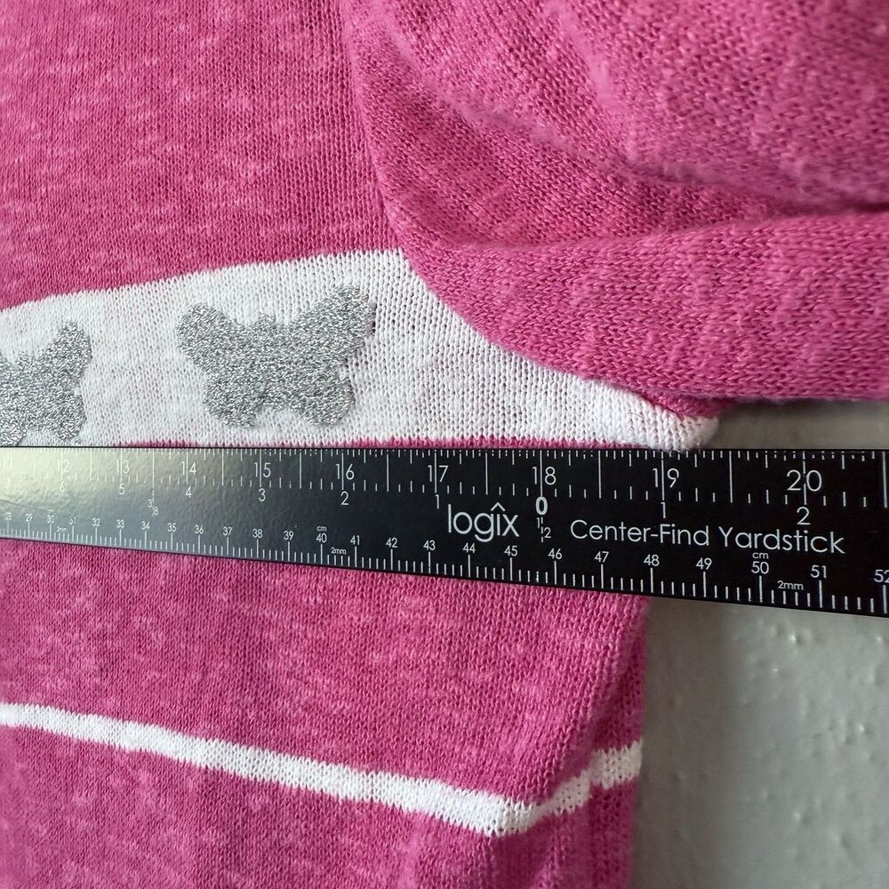 Pleasant by Blue Willi’s Full Zip Sweater Hoodie Cotton Linen Top Size M Pink - Picture 9 of 13